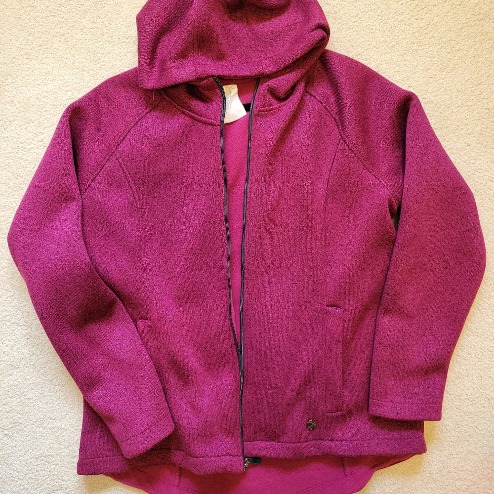 Fushia Zipped Hoodie